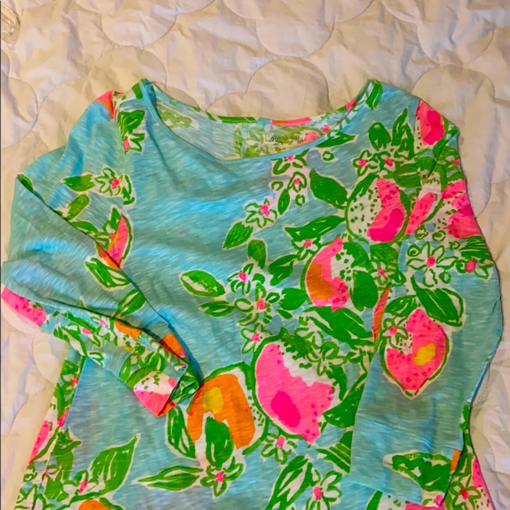 Cotton Pattern Lilly Dress 3/4 Sleeve Bodycon